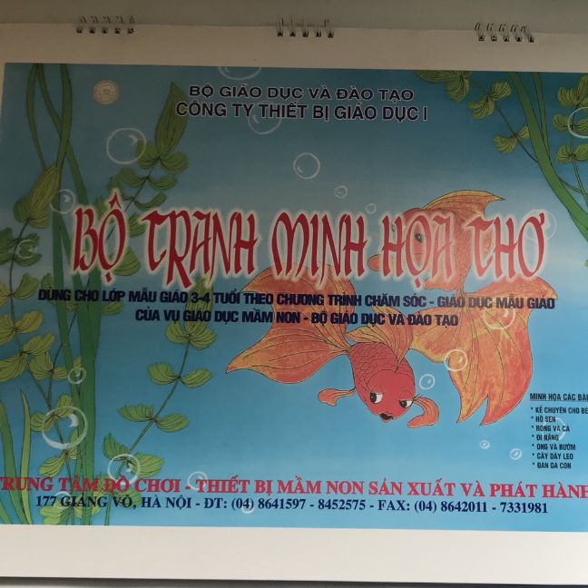 Bộ tranh minh họa thơ 3 đến 4 tuổi