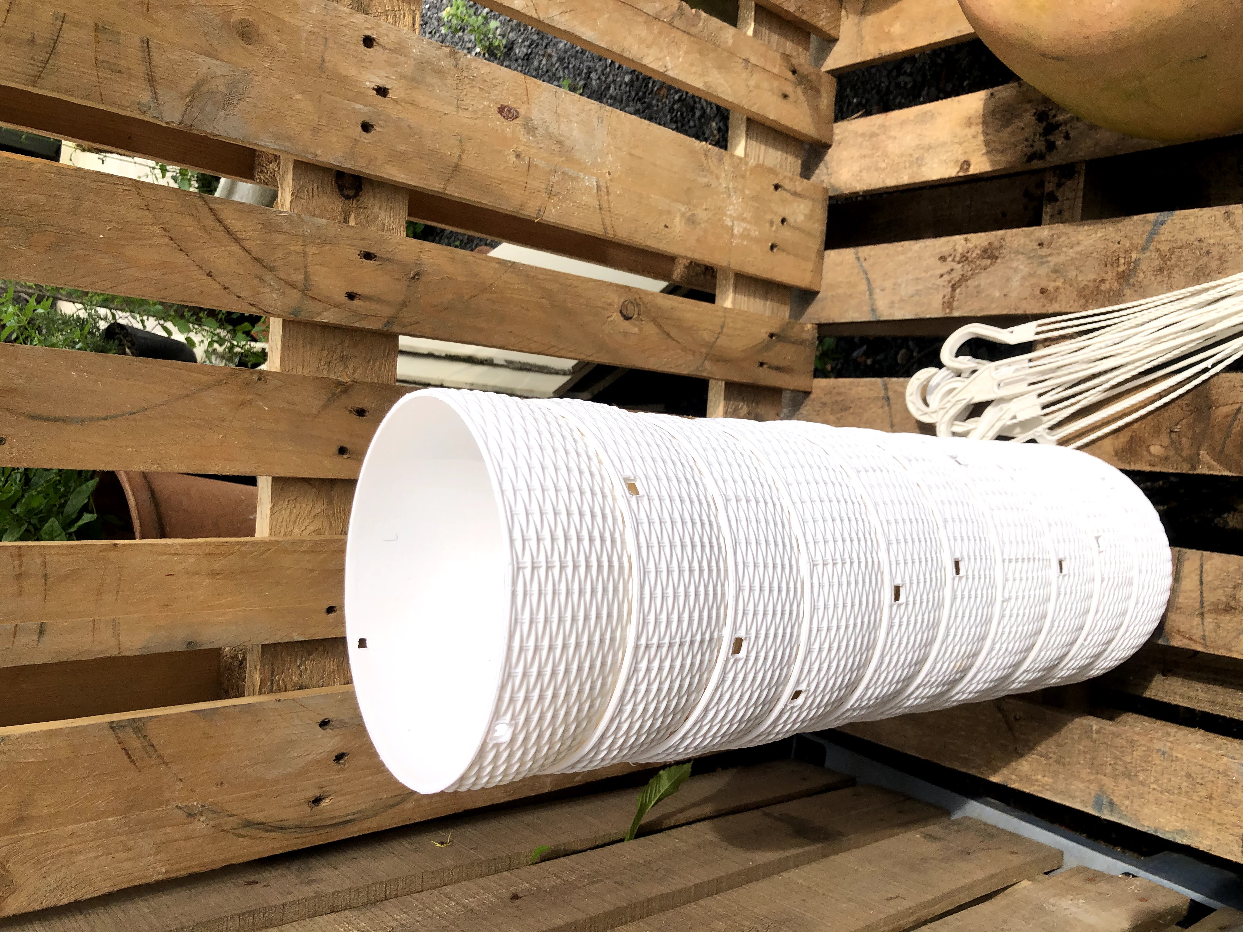 Bộ 10 chậu treo trồng cây mây đan tròn fi 20 x 10 cm