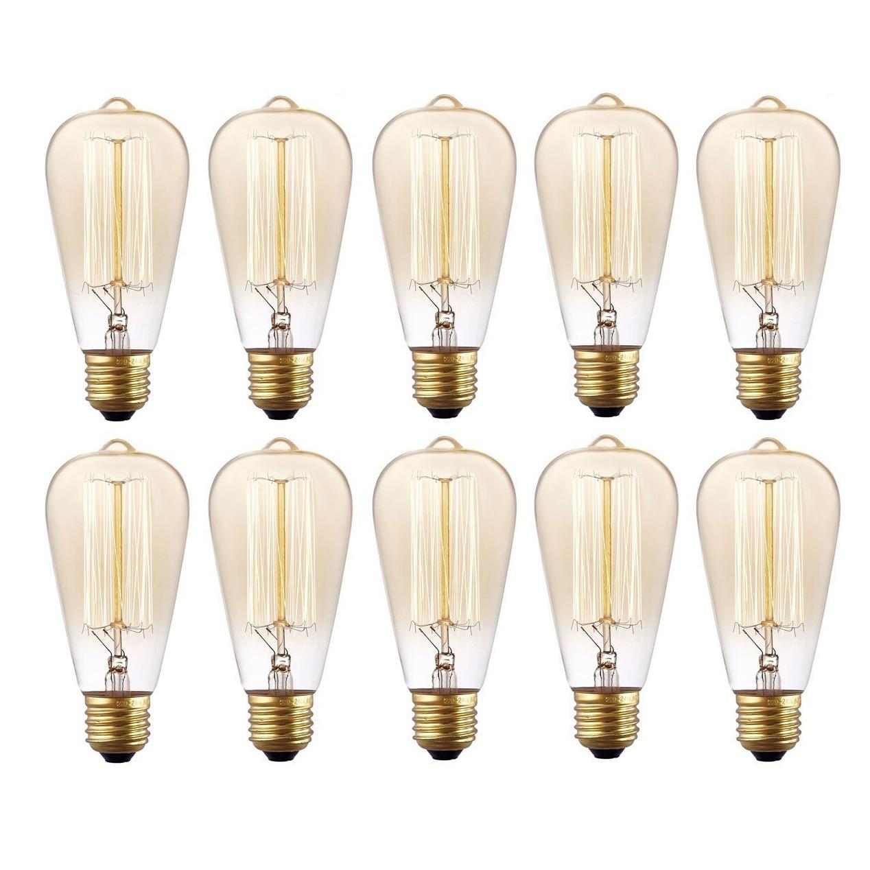 Combo 5 bóng đèn vintage edison st64 4w e27 kiểu đèn led sợi đốt cổ điển
