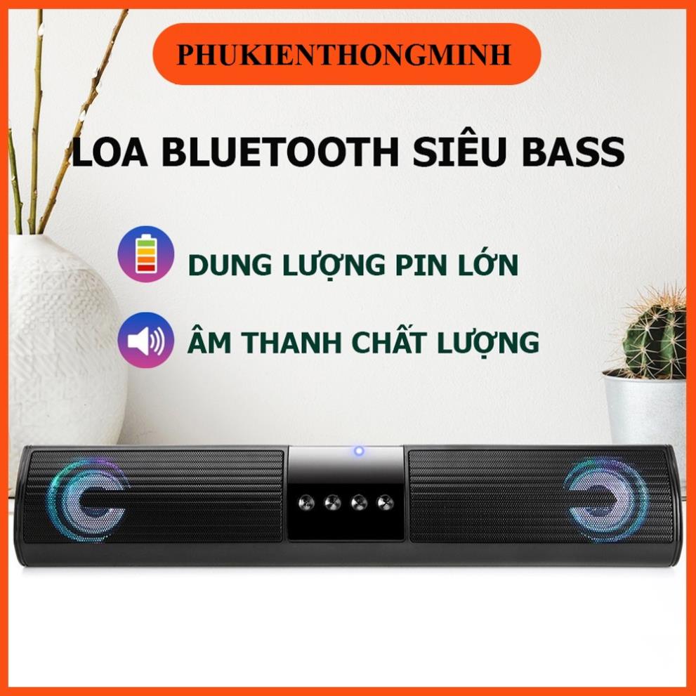 Loa bluetooth speaker A2 dáng dài 2 loa cực đỉnh, kiểu dáng sang trọng hỗ trợ thẻ nhớ, đài FM