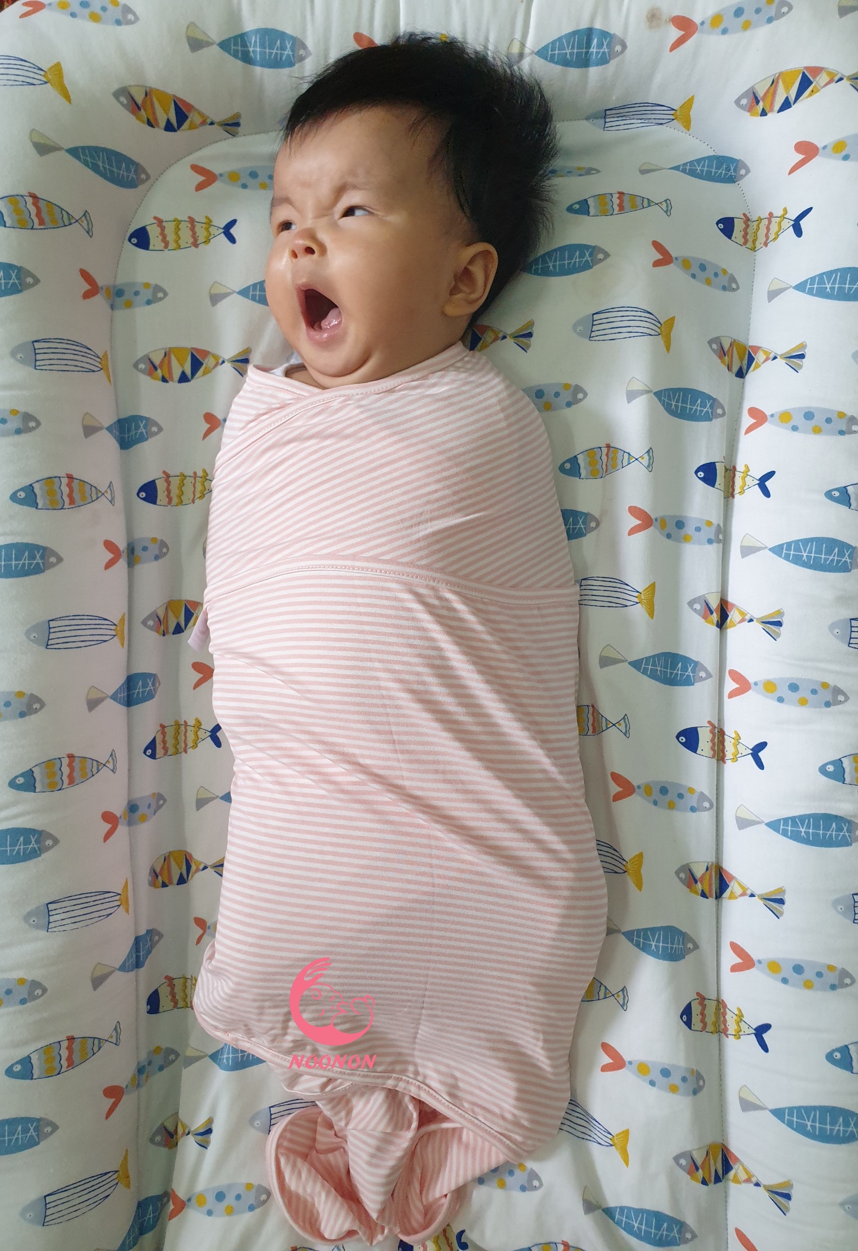 [HCM]Khăn Quấn Nhộng Chũn  Cổ Điển Noonon Vải Siêu Mềm Mịn(Túi Ngủ Ủ kén Cho Em Bé Sơ Sinh Đến 6 Tháng)