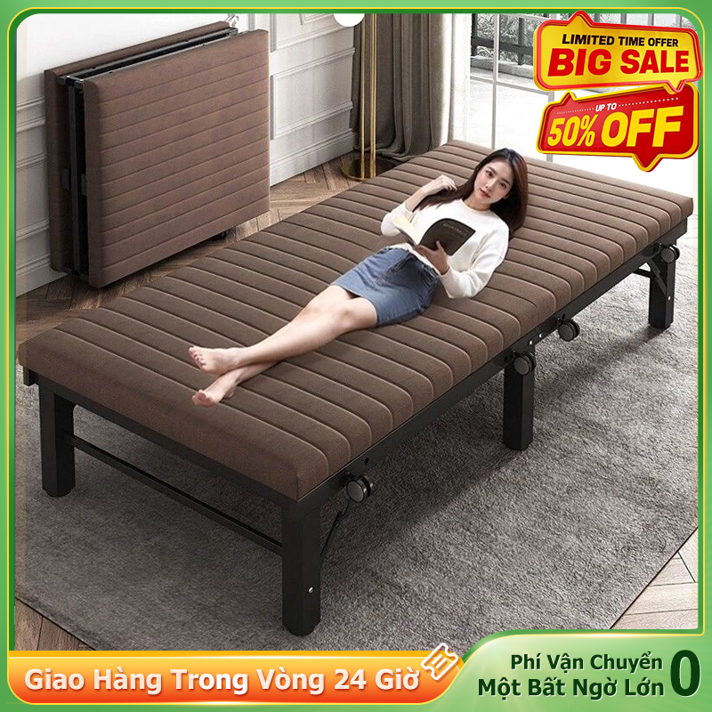 NES 1.9m giường gấp gọn Sofa giường đơn có thể gập lại Ghế gấp nằm nghỉ - Giường ngủ trưa văn phòng