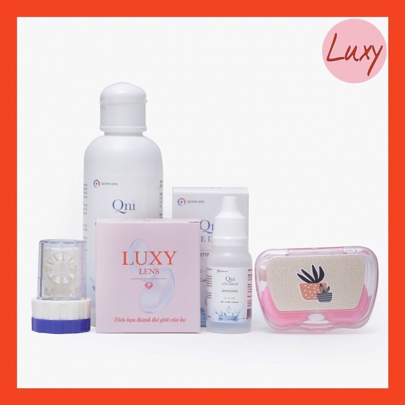 Combo LUXY LENS Hàn Quốc 0-8 độ Full Bộ có Cốc rửa [Được Chọn Mẫu] - Kính Áp Tròng Cao Cấp