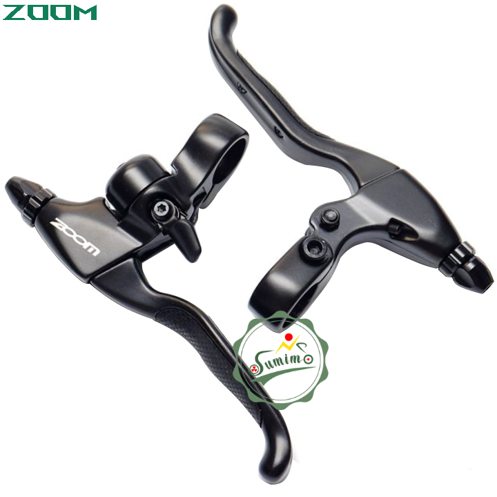 Tay thắng xe đạp - Tay phanh ZOOM nhôm tích hợp chuông - Chính hãng