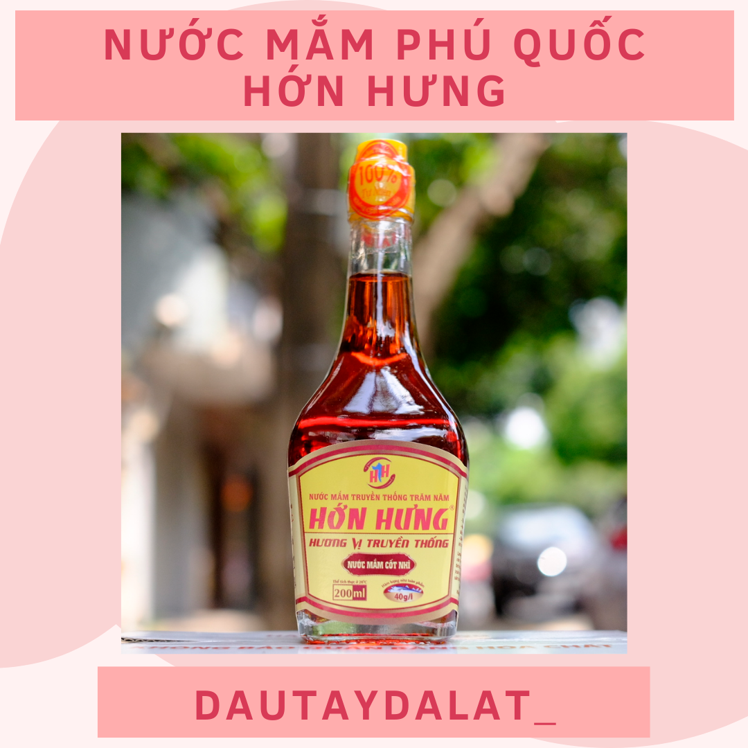 [CÓ HỎA TỐC] Nước Mắm Phú Quốc Hớn Hưng 40 Độ Đạm 200ml Gia Vị Nước Chấm Nước Sốt Nước Cốt Thịt Nước Ướp