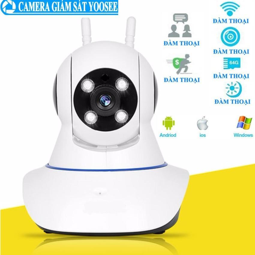 Camera Quan Sát 360 Độ Camera Giám Yoosee 2 Râu 1920 X1080P Full HD Hồng Ngoại , Đàm Thoại 2 Chiều - BH 3 Năm