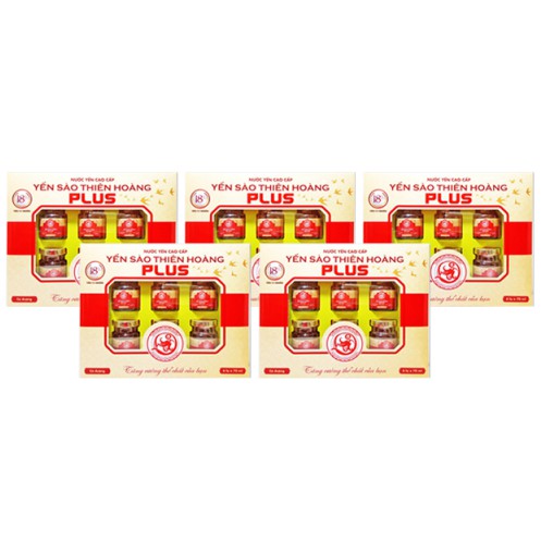 Combo 5 hộp yến thiên hoàng 18% plus