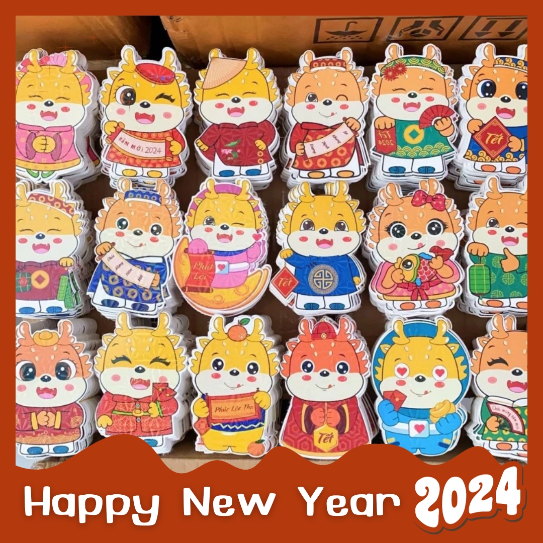 Bao lì xì tết chibi 2024