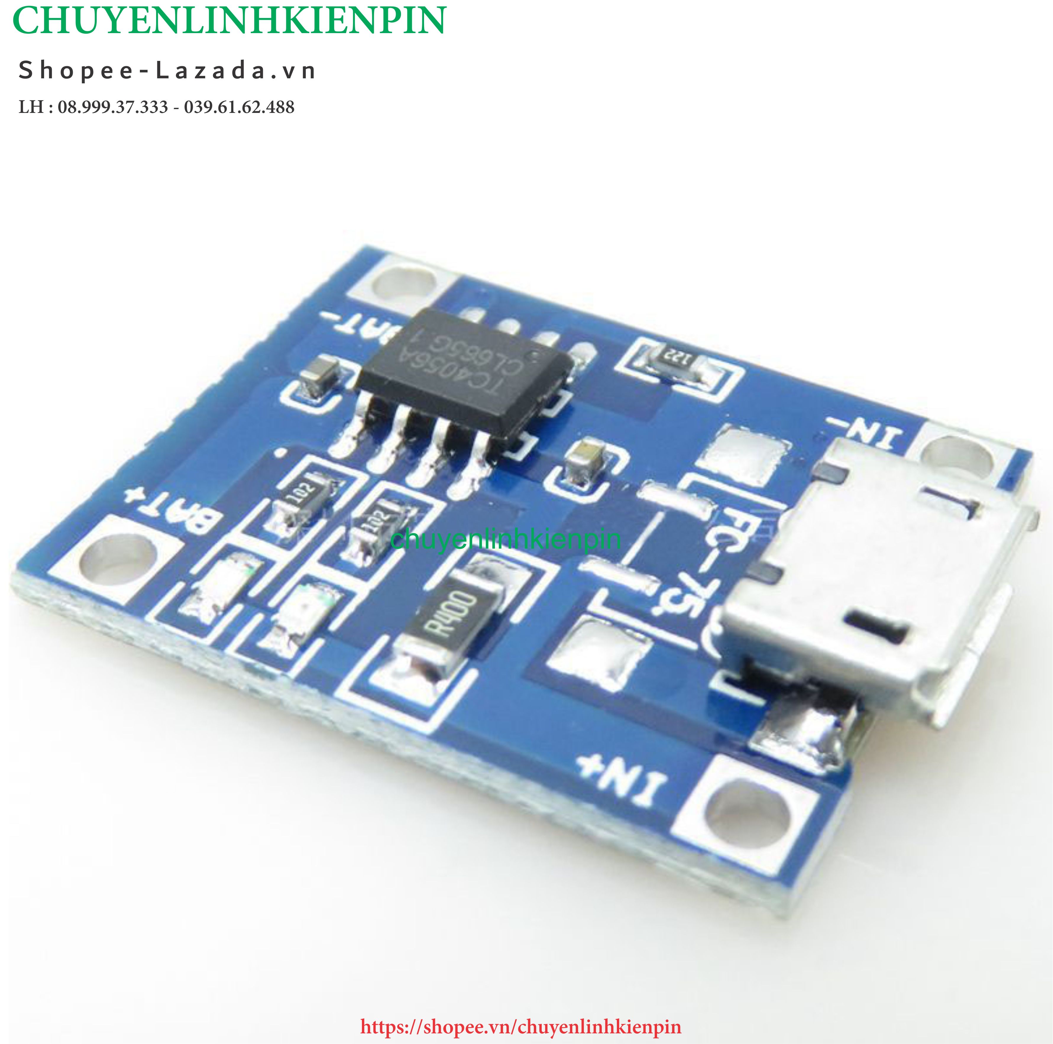 Mạch sạc pin tp4056 1a micro cổng sạc micro usb