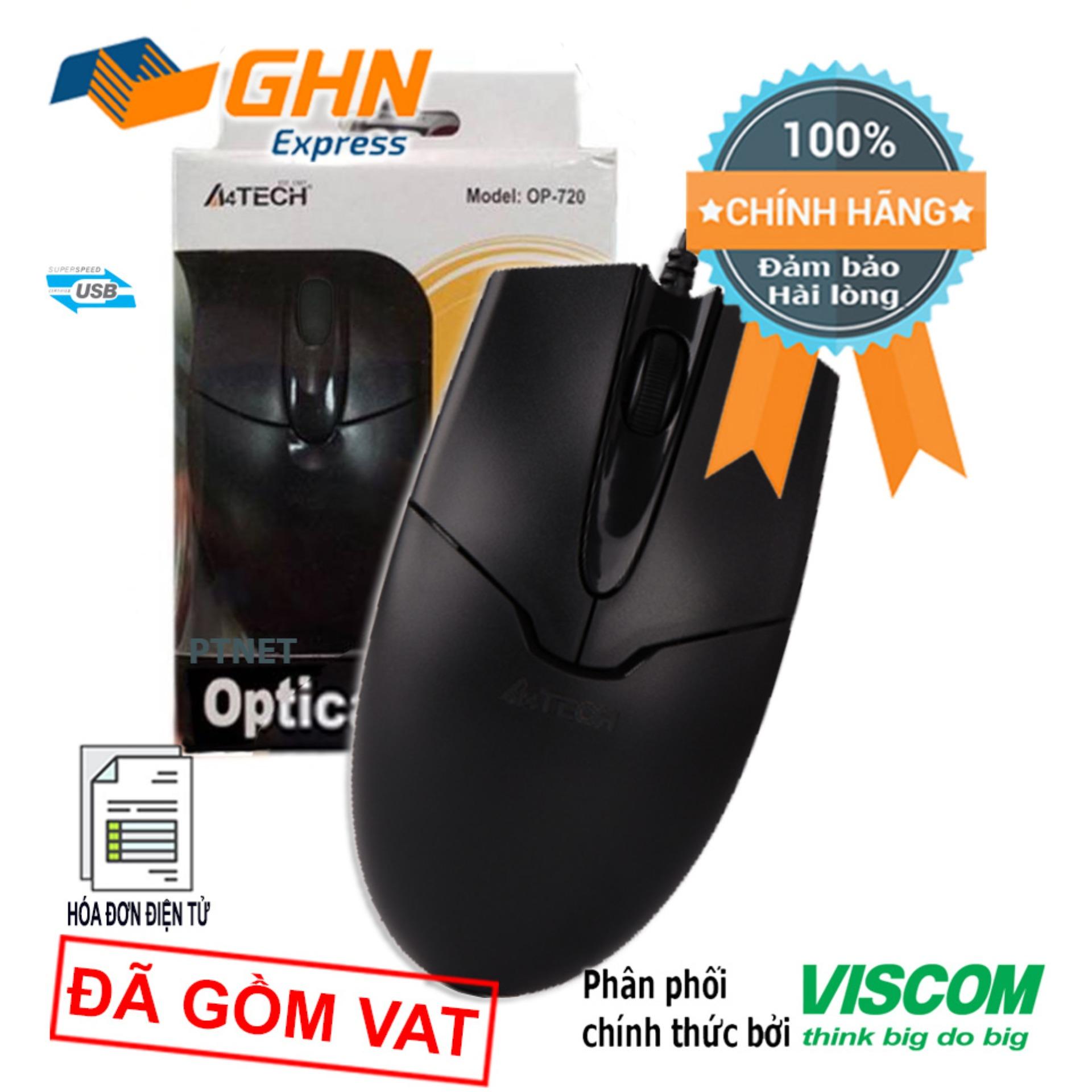 Chuột máy vi tính A4Tech OP720 1000dpi (USB có dây) - Phân phối bởi VISCOM