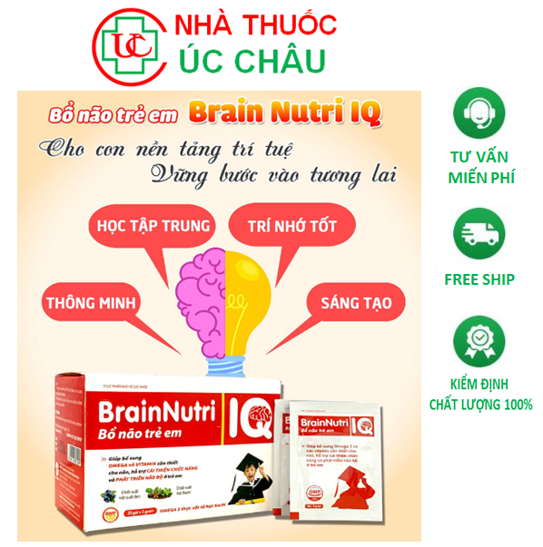 Bổ não trẻ em Brain Nutri IQ , Bổ sung omega 3 và vitamin, phát triển não bộ của trẻ