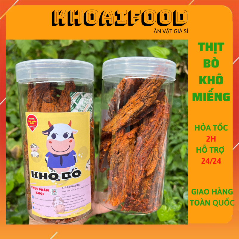 Thịt bò khô nguyên miếng Hồng Ngự 100% thịt bò tươi