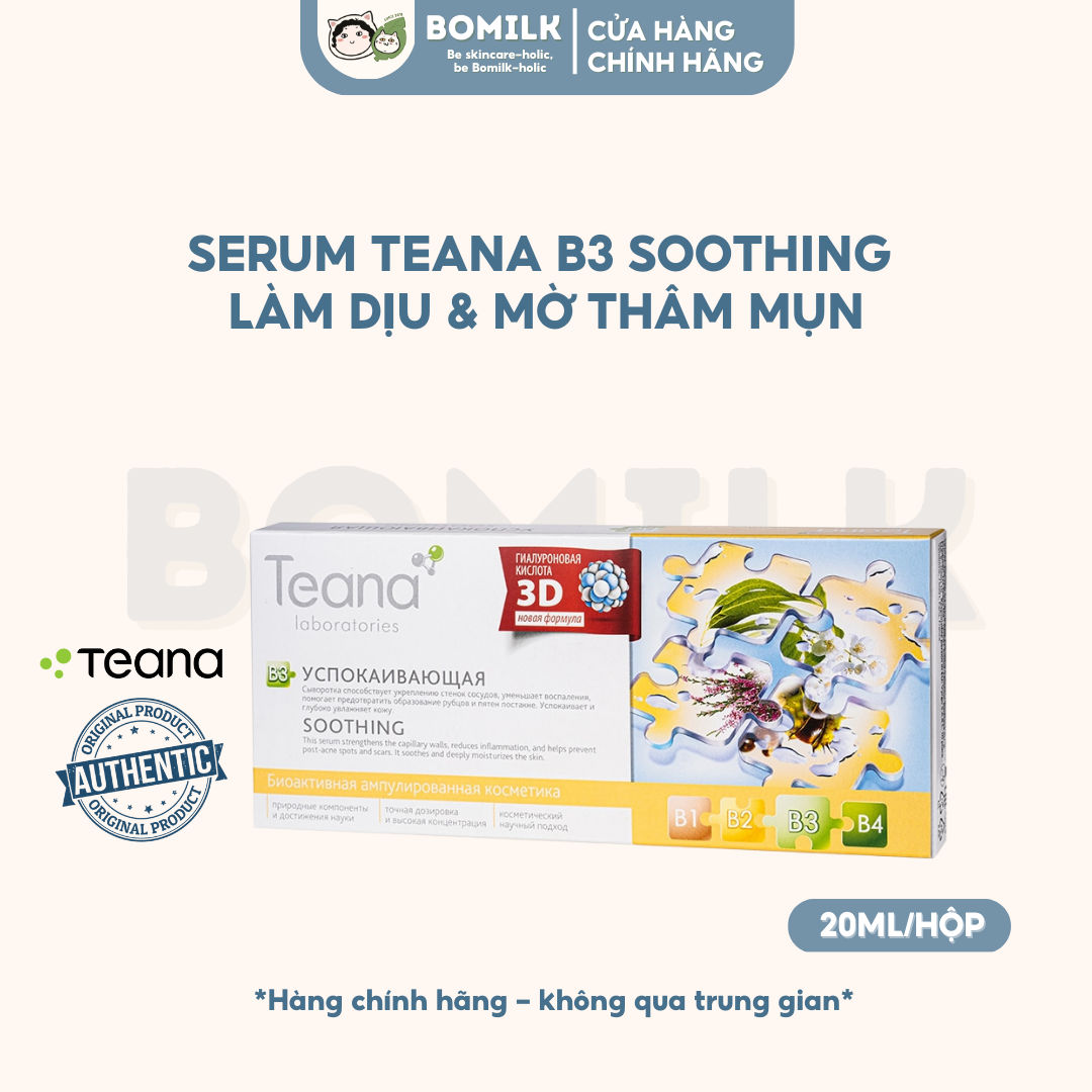 Serum Teana B3 Soothing - phục hồi, cấp ẩm và mờ thâm