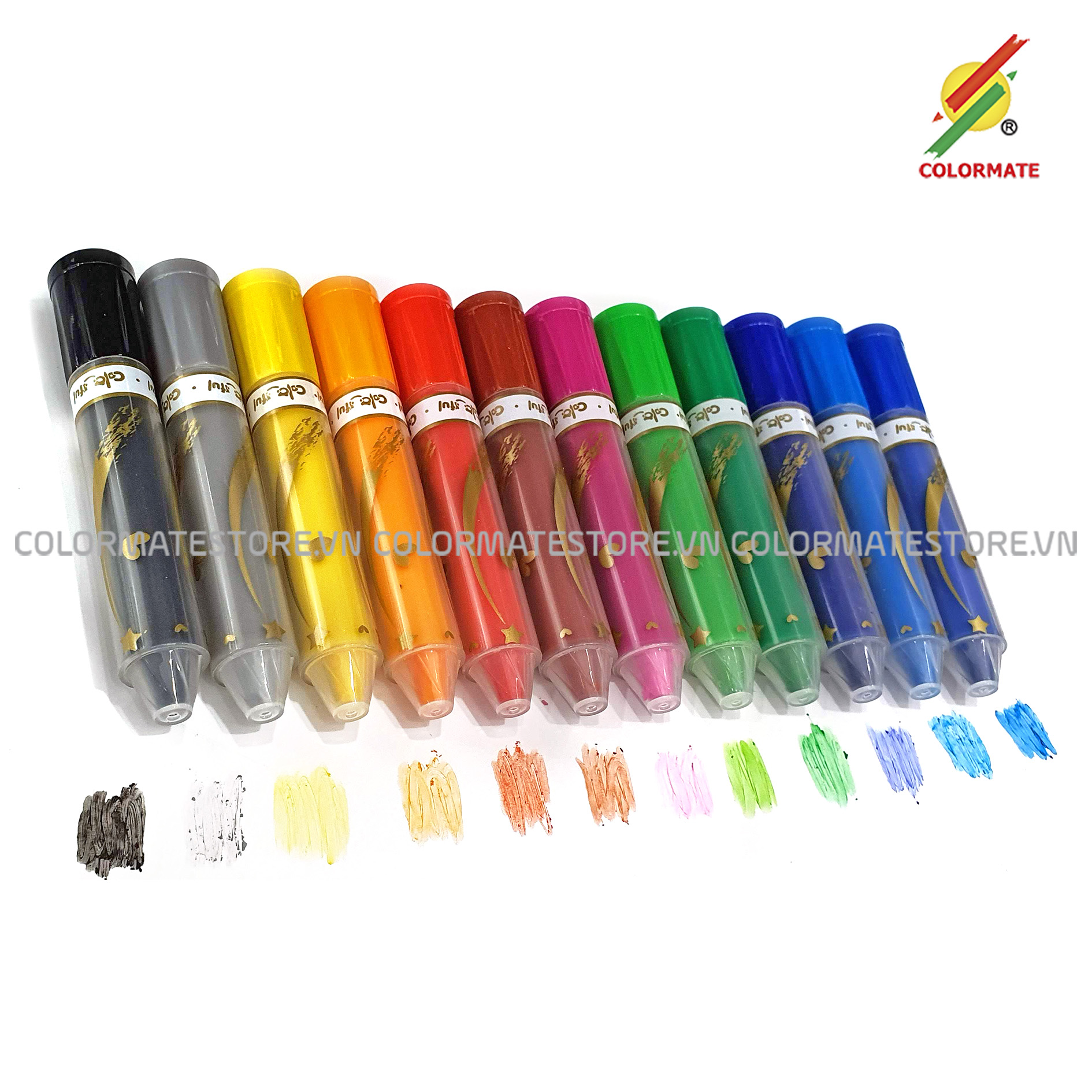 Bút sáp vặn 12 màu