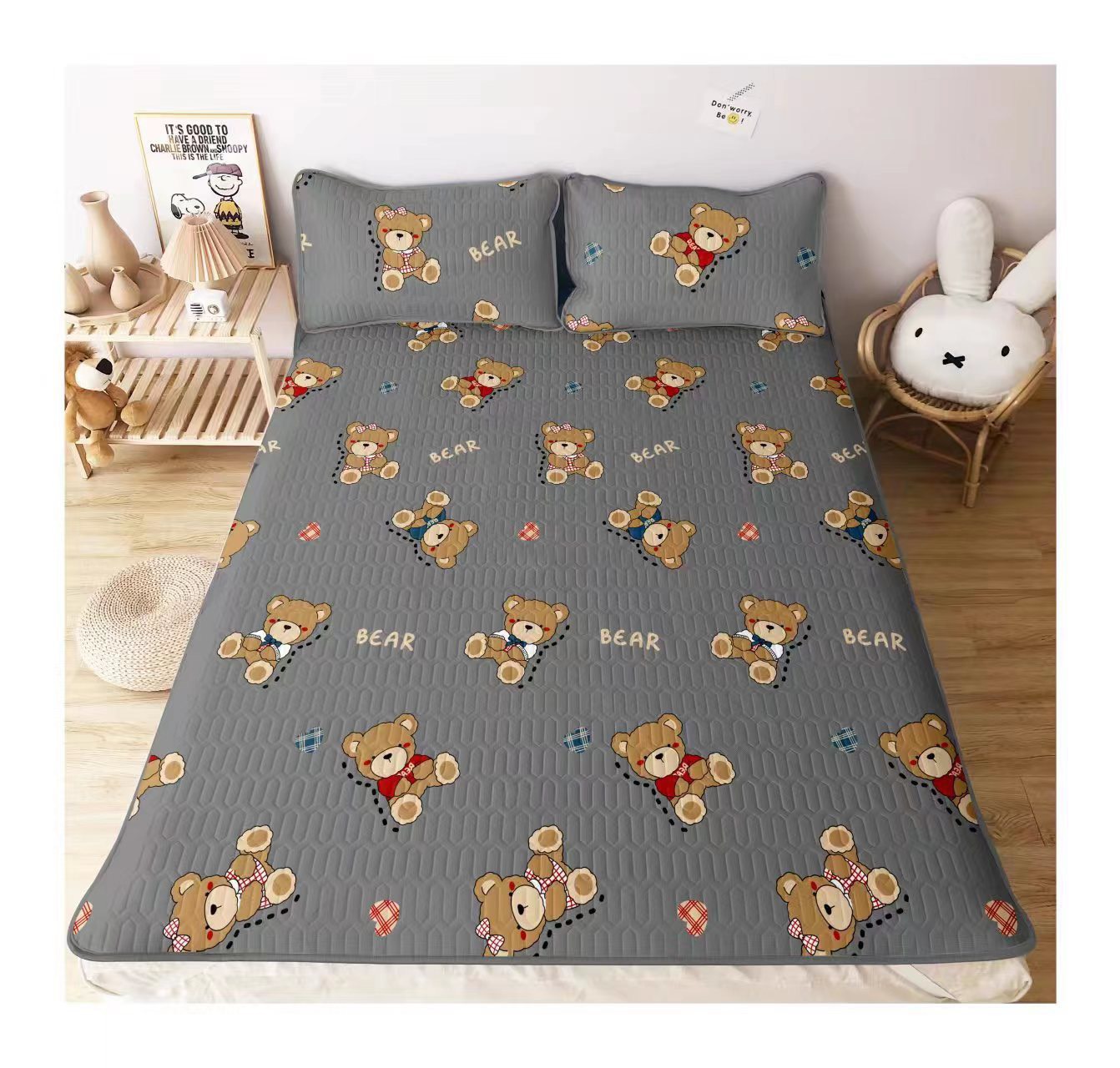 Chiếu điều hòa Telcel mủ cao su non 1m6 gấu xám