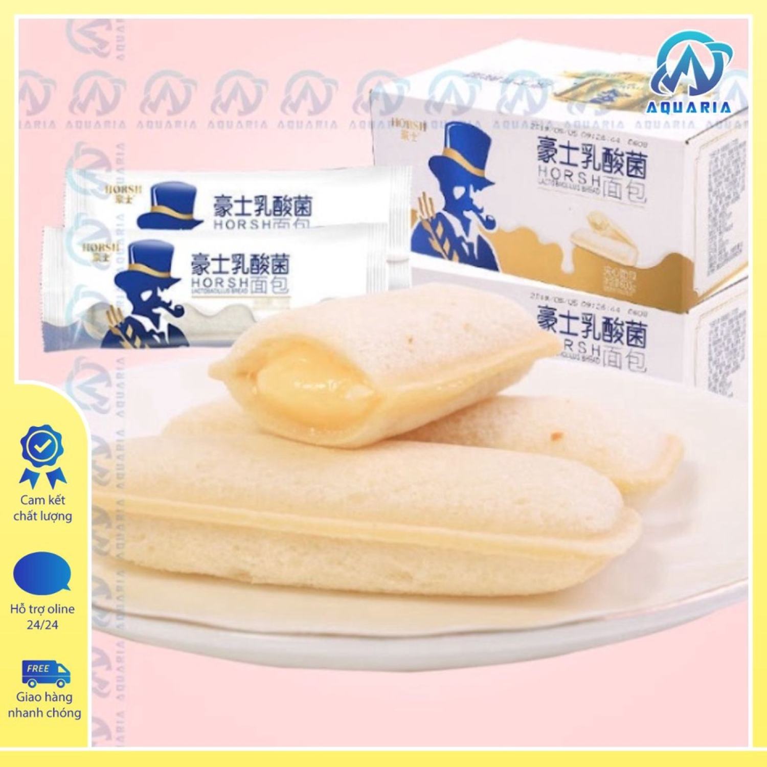 Bánh sữa chua Horsh Ông già, nhân bánh thơm, vừa đủ ngọt, mang vị hơi chua