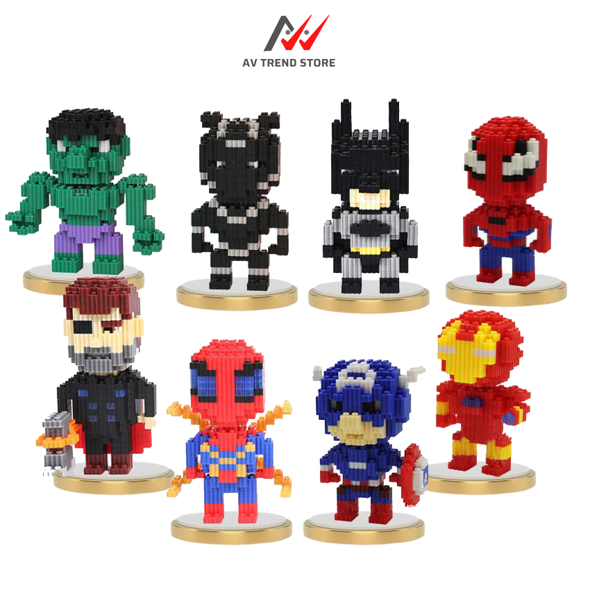 Le go mini Siêu anh hùng Marvel, người nhện, bat man, super man