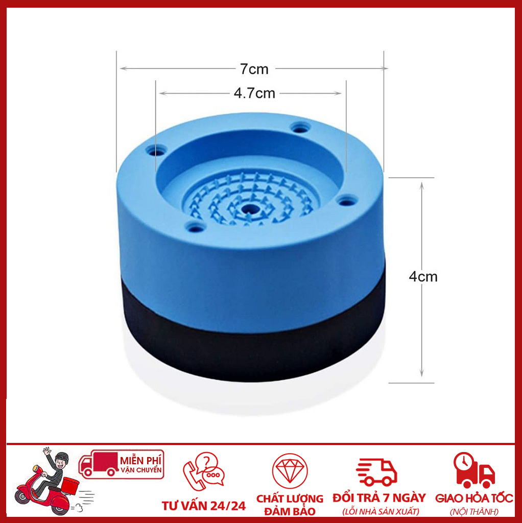 ⛔giadunghoalong⛔ bộ 4 đế kê máy giặt silicon chống rung, ồn