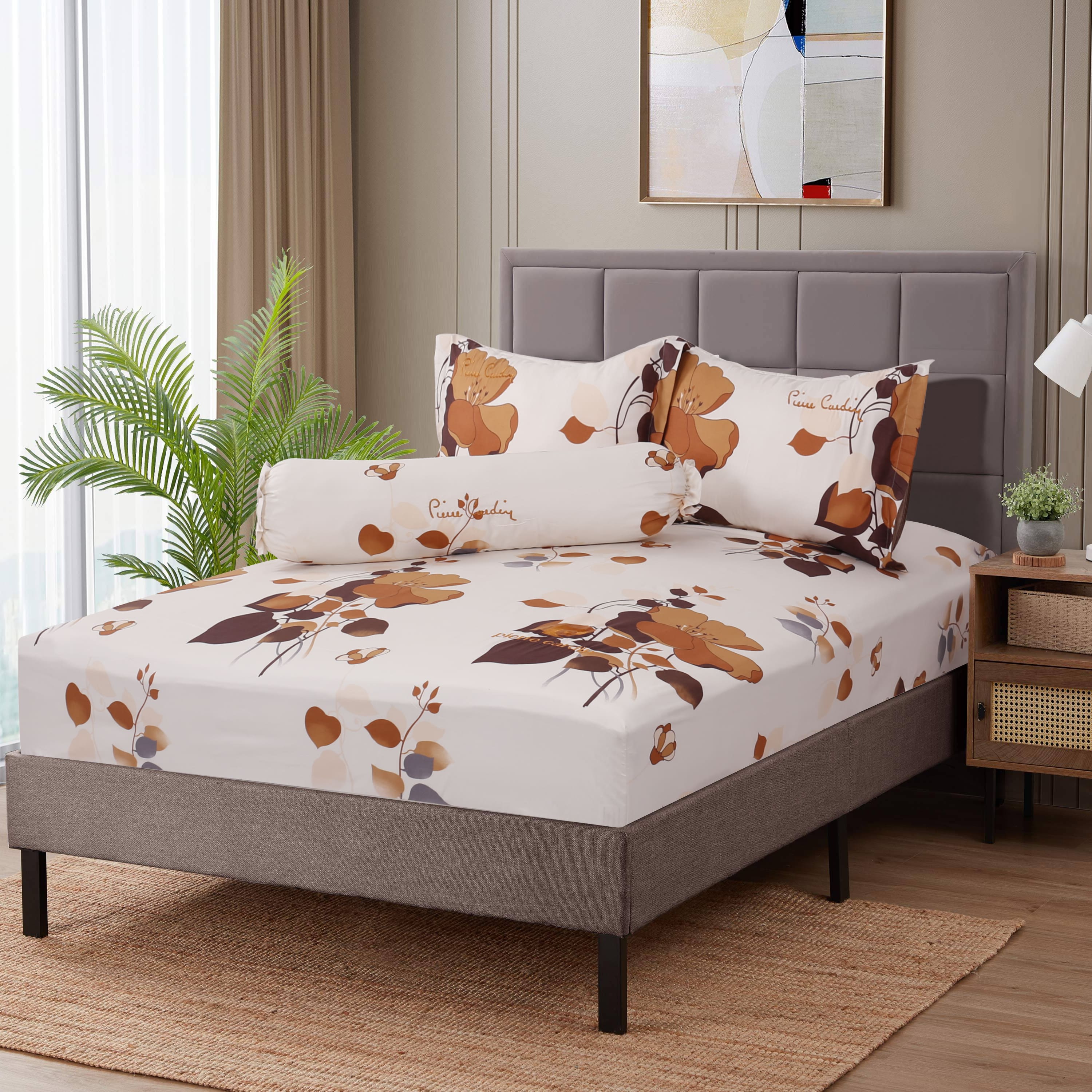 Bộ Drap 4 món Microfiber Novel - 012 chất liệu Microfiber cao cấp, chống thấm nước, kháng khuẩn House of Cardin
