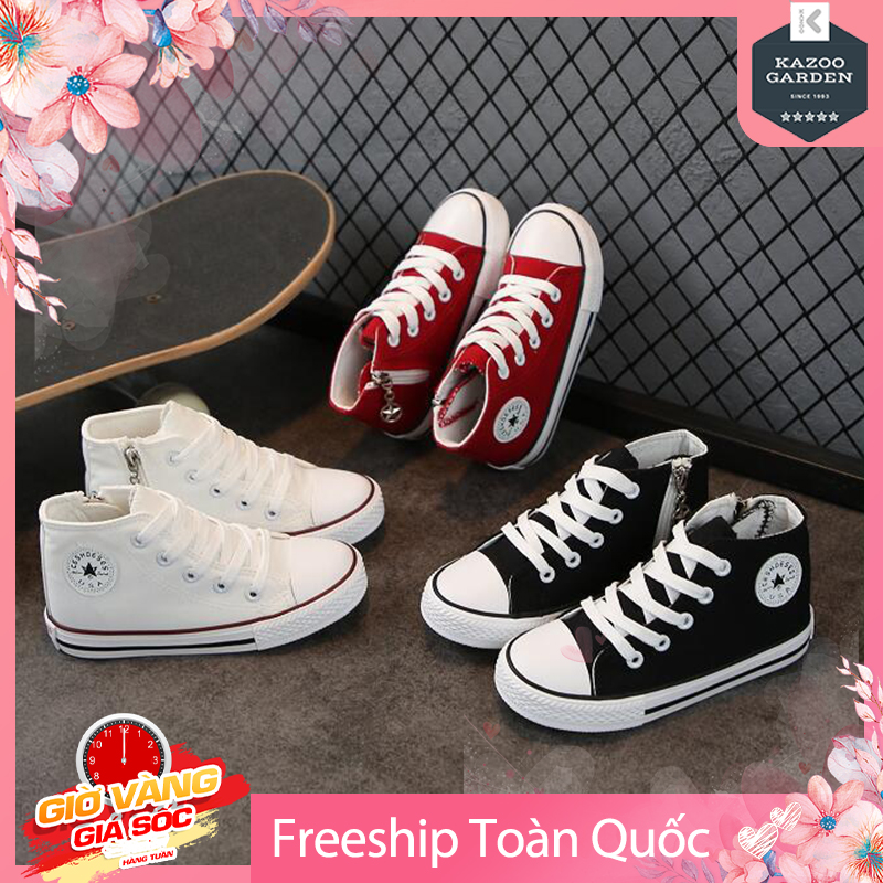 Tặng Kính Thuglife 30K - Giày Trẻ Em Cao Cổ Cho Bé Kazoo TE01 Kiểu Dáng Thể Thao Unisex Có Khóa Kéo Tiện Lợi