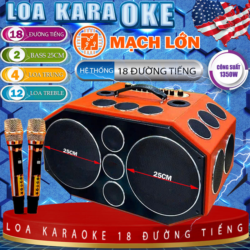 SIÊU PHẨM |Loa Xách Tay Karaoke JBL C9 Pro,18 Đường tiếng,Công Suất 1350W, Hệ Thống 18 Loa,18 Đường tiếng,2 Bass 25cm,6 Loa trung,10 Loa Treble,Có Reverb