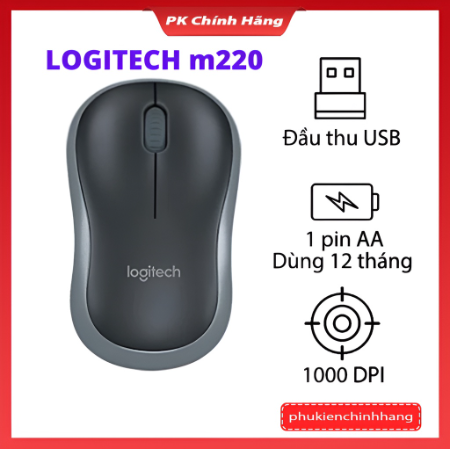 Chuột không dây Logitech M220 Silent , BH đổi mới trong 12 tháng