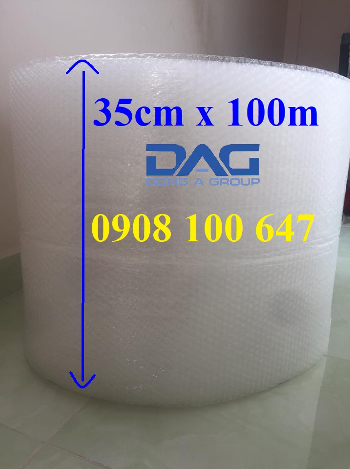 Cuộn bọc bong bóng khí màng xốp hơi- xốp nổ - gói hàng - bọc hàng - kích thước 35cm*100m