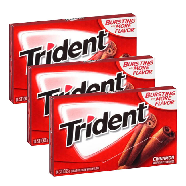 Kẹo Gum Không Đường Trident Hương Quế
