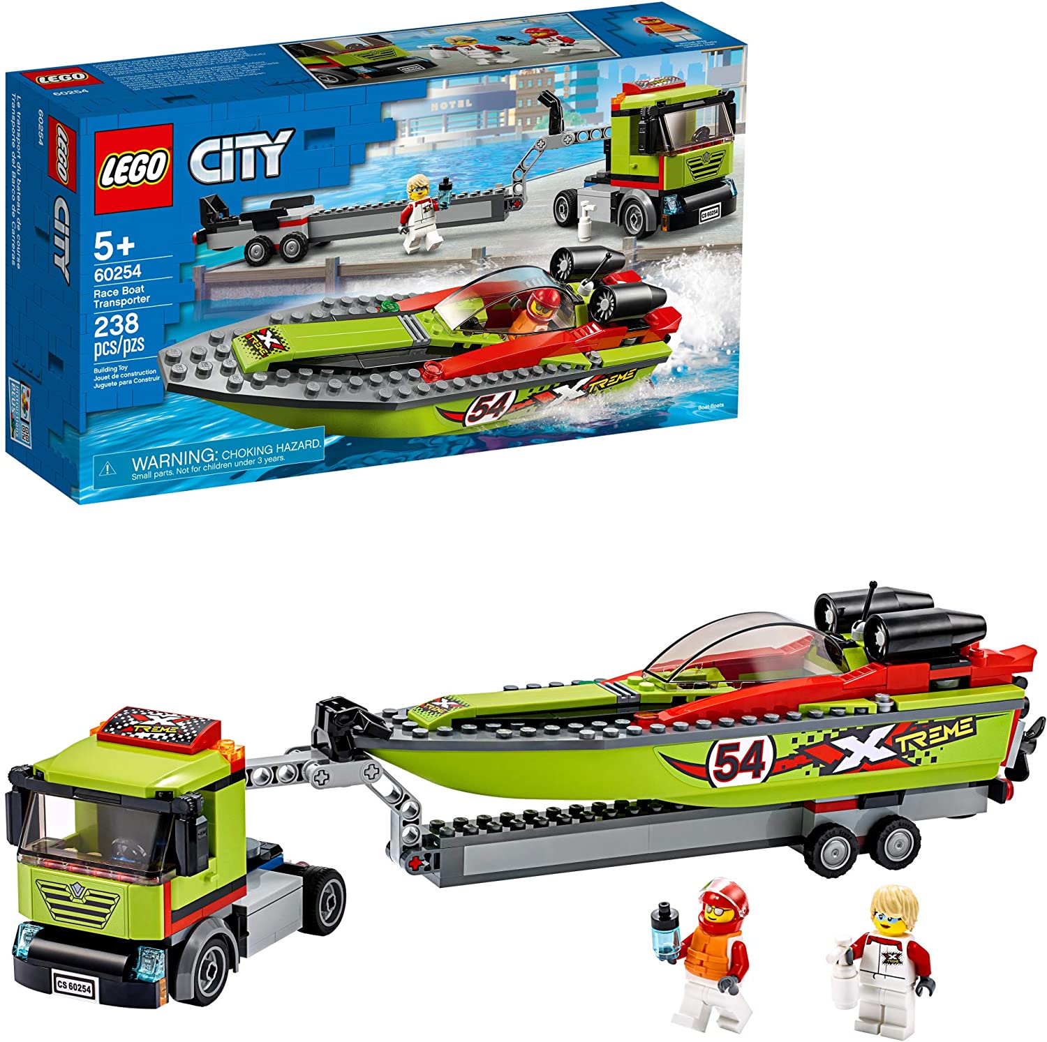 Đồ chơi lego city - thuyền đua vận chuyển - 60254