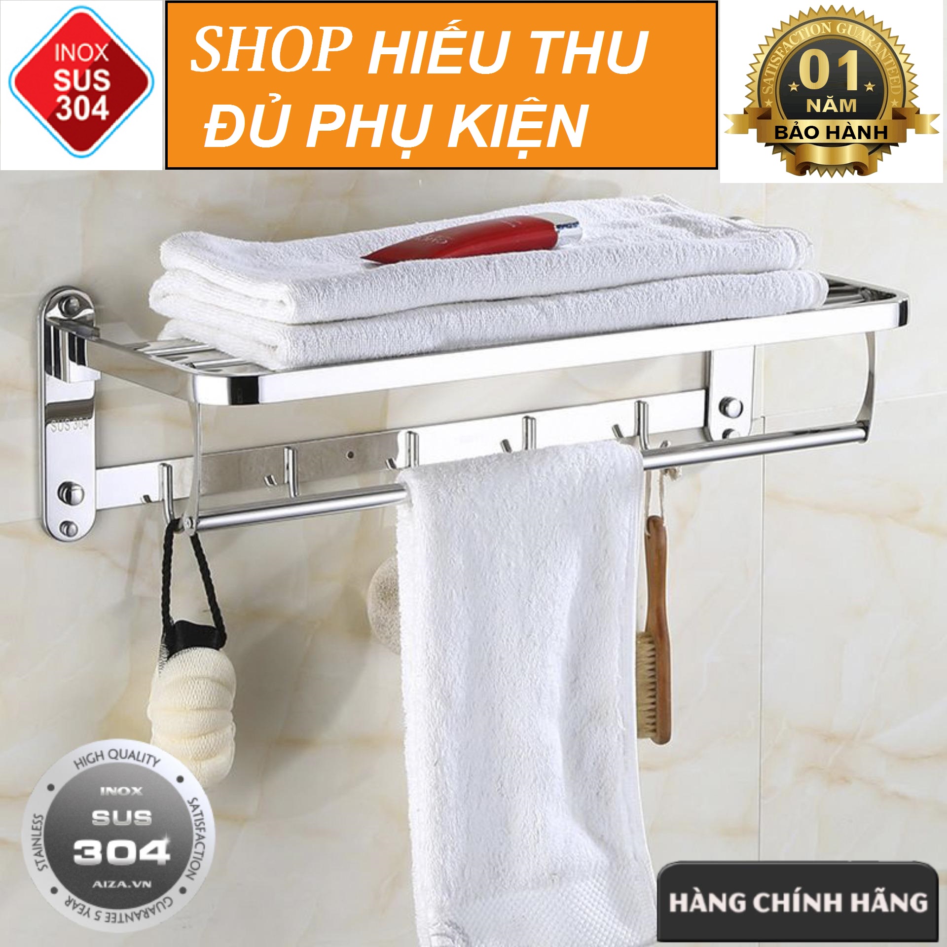 [GIÁ HỦY DIỆT ]Kệ Giá Treo Khăn INOX 304 - Máng Khăn- Giàn vắt khăn - Kệ Vắt Khăn Inox 304 [ TẶNG KÈM ỐC VÍT,TẮC KÊ CHỈ VIỆC LẮP ĐẶT ]