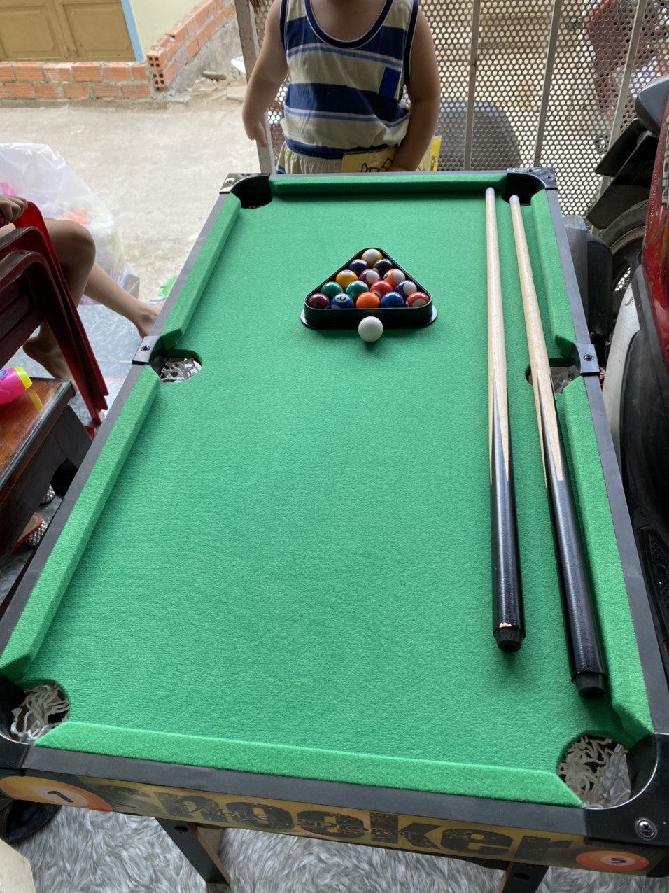 Bàn bi da gỗ , bàn bida đồ chơi cao 67cm