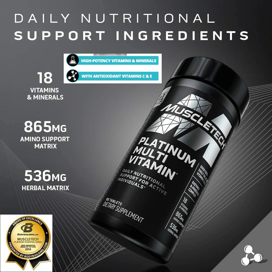 MuscleTech Platinum MultiVitamin 90 Capsules Bổ sung đa Vitamin