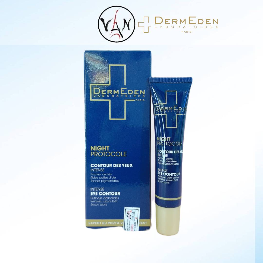 Kem dưỡng mắt dermeden ngăn lão hoá ban đêm dermeden intense anti – agening eye contour 15ml (DATE : 6/2024)
