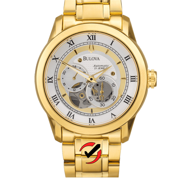 Đồng Hồ Cơ Nam Bulova Cao Cấp Automatic BUOH05TR Máy Cơ Tự Động Chống Nước Chống Xước - Bảo Hành 12 Tháng
