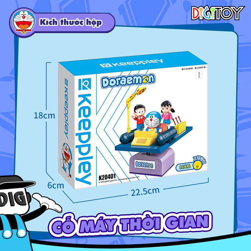 [ẢNH THẬT] Bộ đồ chơi lắp ráp lego xếp mô hình DORAEMON cỗ máy thời gian đô rê mon trang trí quà tặng sinh nhật bé trai trẻ em KEEPPLEY, Digitoy - Đồ chơi hay ho