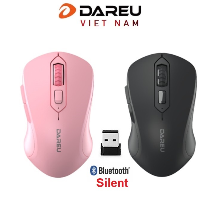 Chuột không dây Dareu LM115B Bluetooth 5.0 + Wireless 2.4GHz  Silent Switch