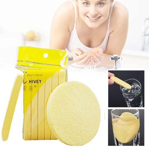 Bông Nở Rửa Mặt set 12 miếng - Miếng Mút rửa mặt bọt biển dạng nén
