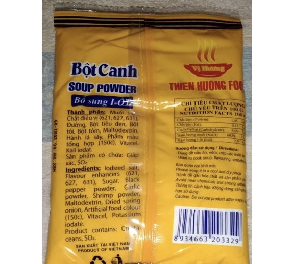 Bột Canh Thiên Hương Gói 195g - Thùng 50 gói - Tạp hóa Bát Muội