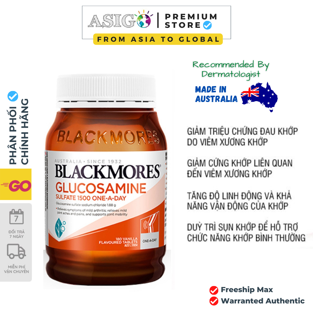 Viên uống bổ xương khớp Blackmore Glucosamine 1500mg 180 viên của Úc