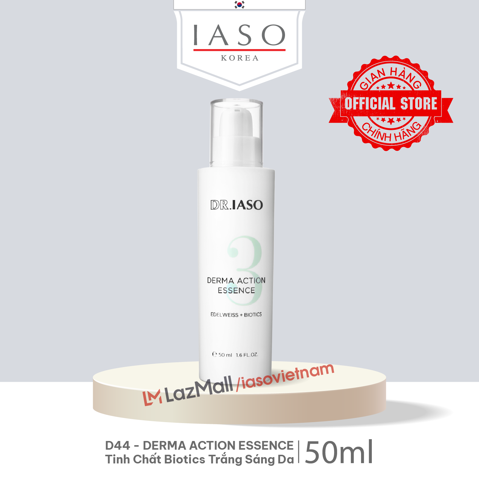 D44 tinh chất biotics trắng sáng da - derma action essence 50ml - dr iaso