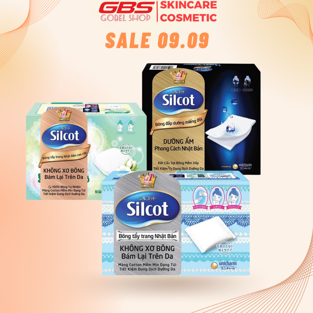 Bông tẩy trang Silcot Unicharm Nhật Bản
