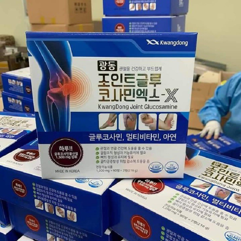 Viên uống bổ khớp kwangdong hàn quốc, hộp 2 lọ * 90 viên
