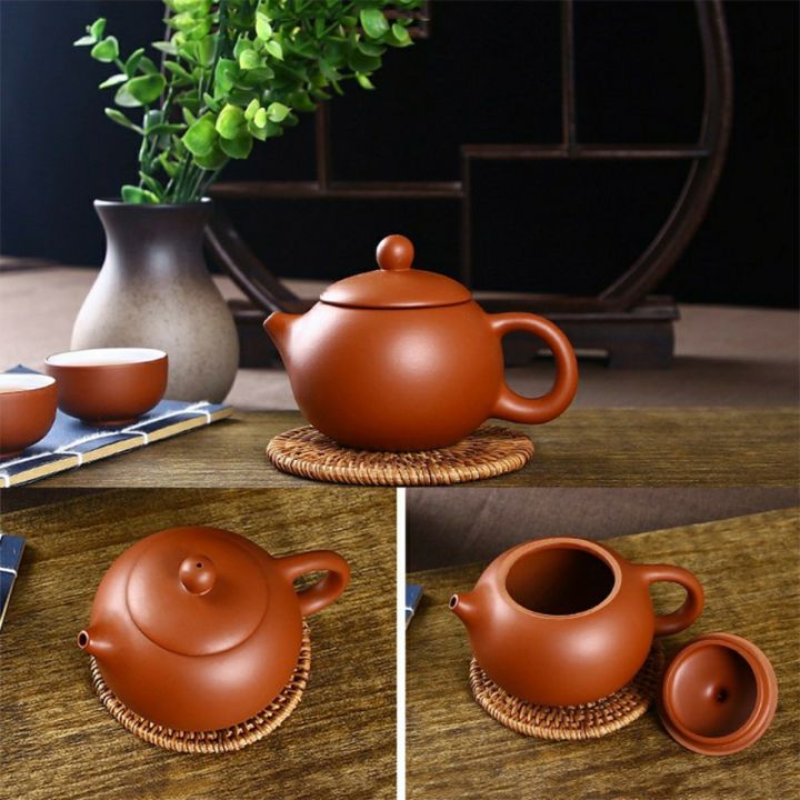Ấm trà gốm sứ dáng tròn vòi ngắn An nam Decor, ấm uống trà, ấm trang trí