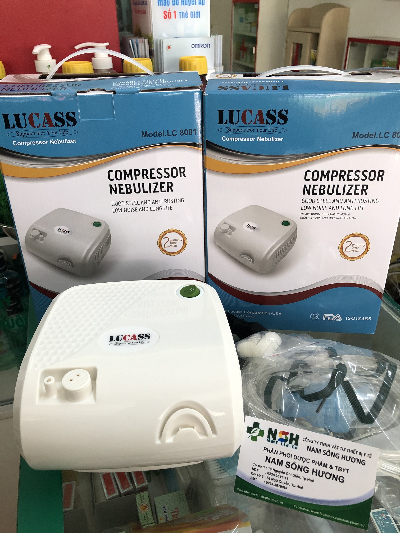Hàng hãng - máy xông khí dung máy xông mũi họng, máy thở khí dung cho người lớn trẻ em lucass lc8001 lc-8001