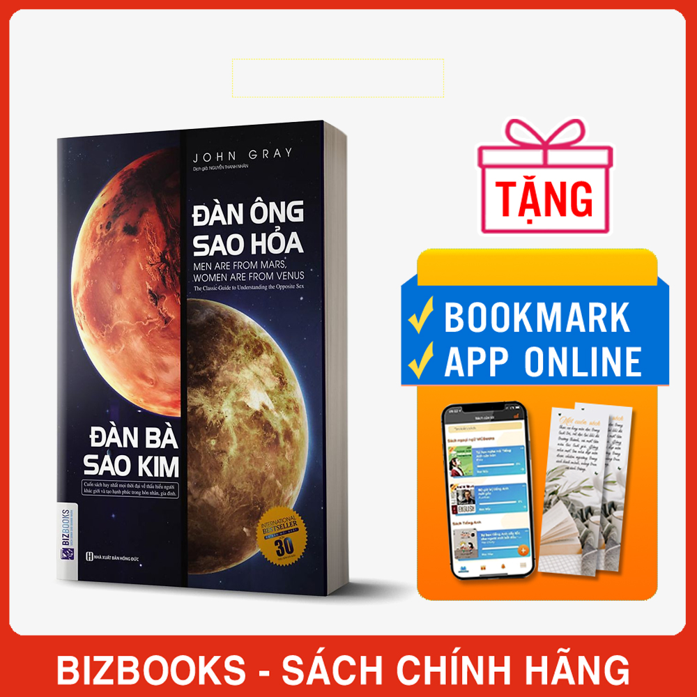 Sách đàn ông sao hỏa đàn bà sao kim - thấu hiểu phụ nữ đàn ông hay, giữ hạnh phúc gia đình, tình yêu