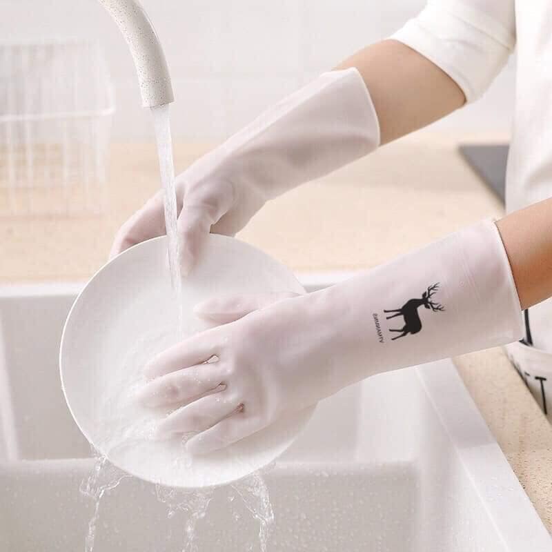 Găng tay rửa chén bát siêu dai - Gang tay rua chan bat sieu dai