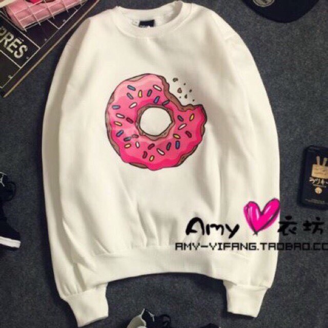 Áo sweater unisex cái bánh có bigsize đến 100kg vải nỉ bông mềm mịn dày