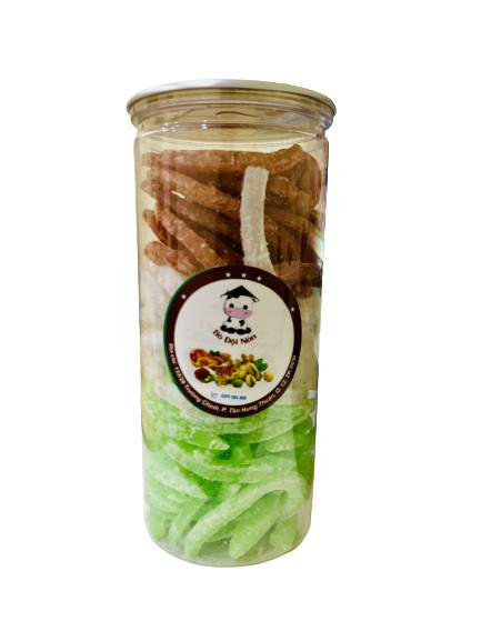 Mứt dừa sữa mix 3 vị 500gr