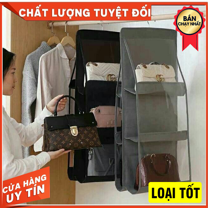Giá treo túi xách đa năng chống bụi 6 ngăn, Túi treo túi xách