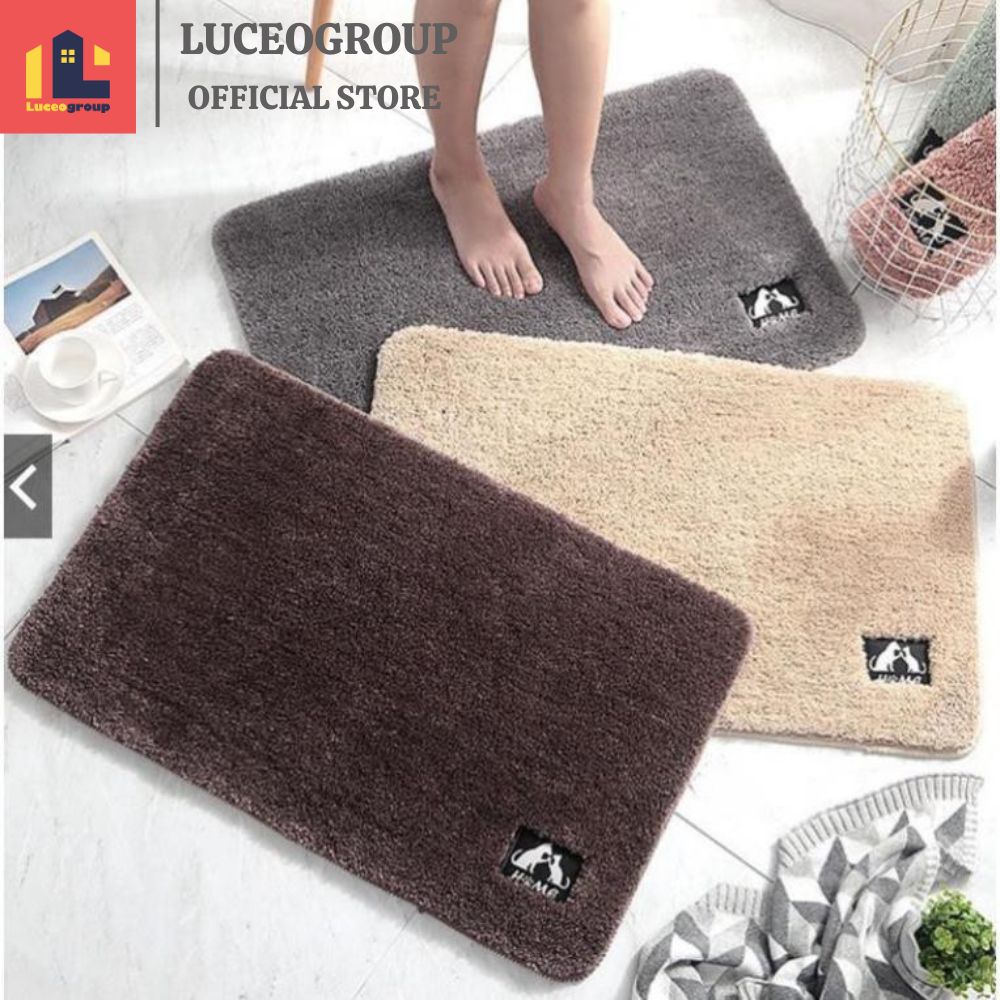 Combo 6 thảm lau chân nỉ - thảm chùi chân chống trượt, thấm hút tốt - thảm lau chân lông cừu